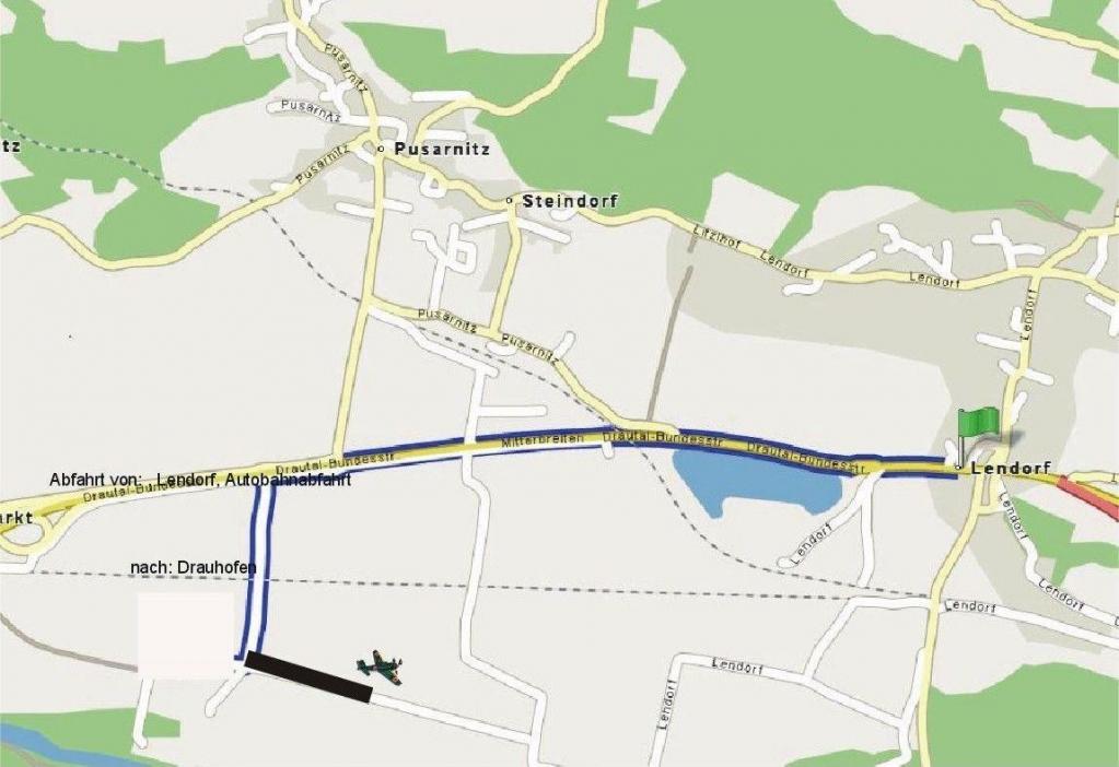 Zufahrt von Autobahn Lendorf